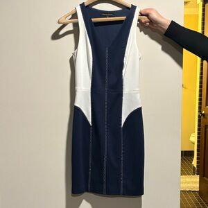 Cynthia Steffe Navy and White Mini Dress